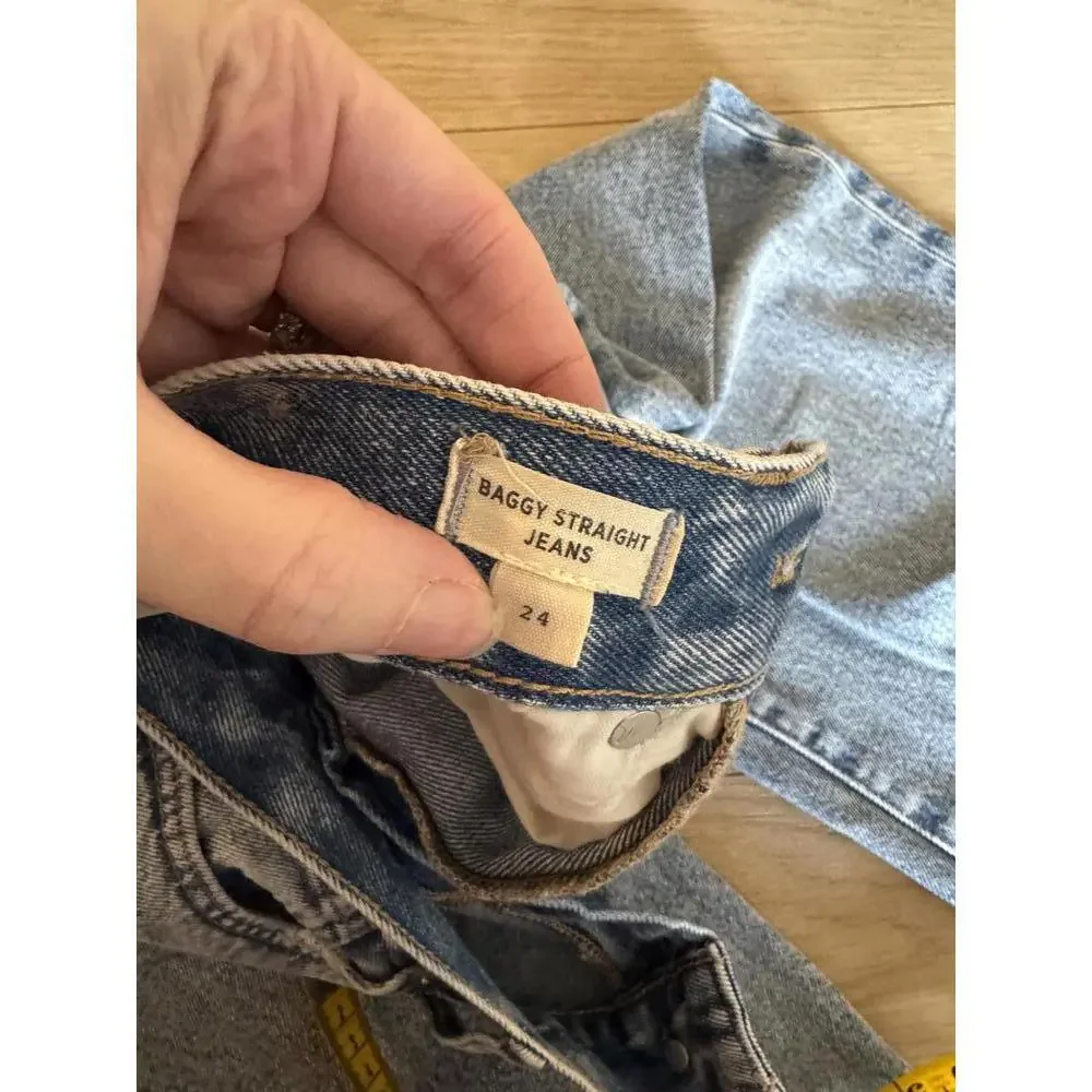 Madewell Baggy Straight Jeans - Light Blue Wash - W24 L30 - Picture 8 of 9